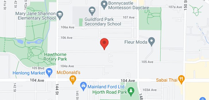 map of 14599 14601 105A AVENUE